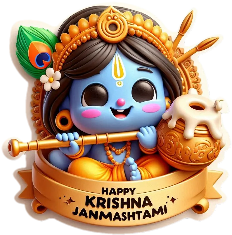 Free Download Create Vibrant Happy Krishna Janmashtami Png Images With Transparent Backgrounds - High Quality Happy Krishna Janmashtami PNG Image