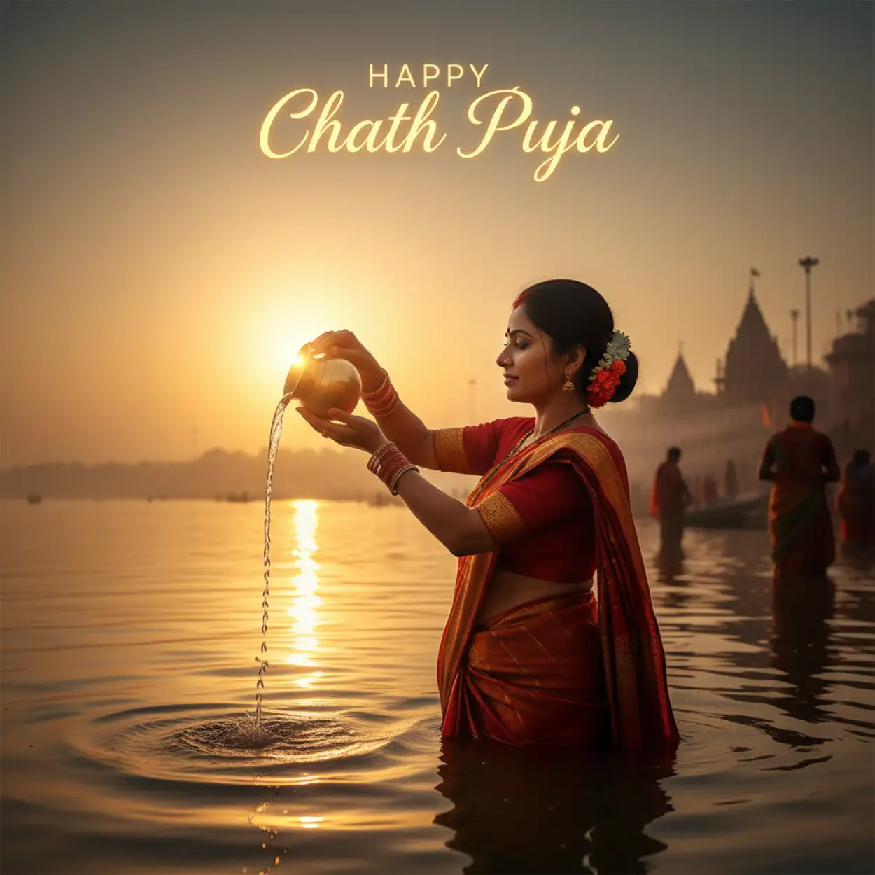 Free Download Creative Happy Chhath Puja Wishes Photo Design - High Quality Happy Chhath Puja Wishes Image
