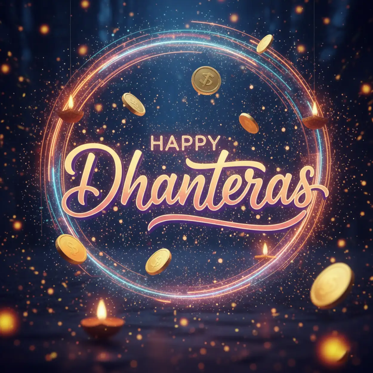 Free Download Creative Happy Dhanteras Wishes Greetings Design Png - High Quality Happy Dhanteras Wishes Greetings PNG Image