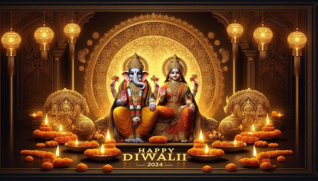 Free Download Creative Happy Diwali 2024 Images With Ethnic Patterns - High Quality Happy Diwali Background