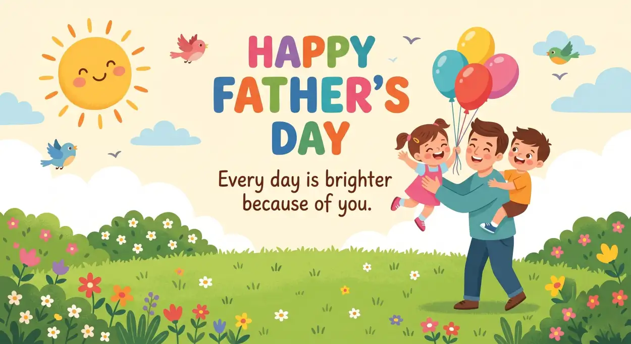 Free Download Creative Happy Fathers Day Greeting Card For Facebook And Whatsapp - High Quality Happy Fathers Day Greeting Card Image
