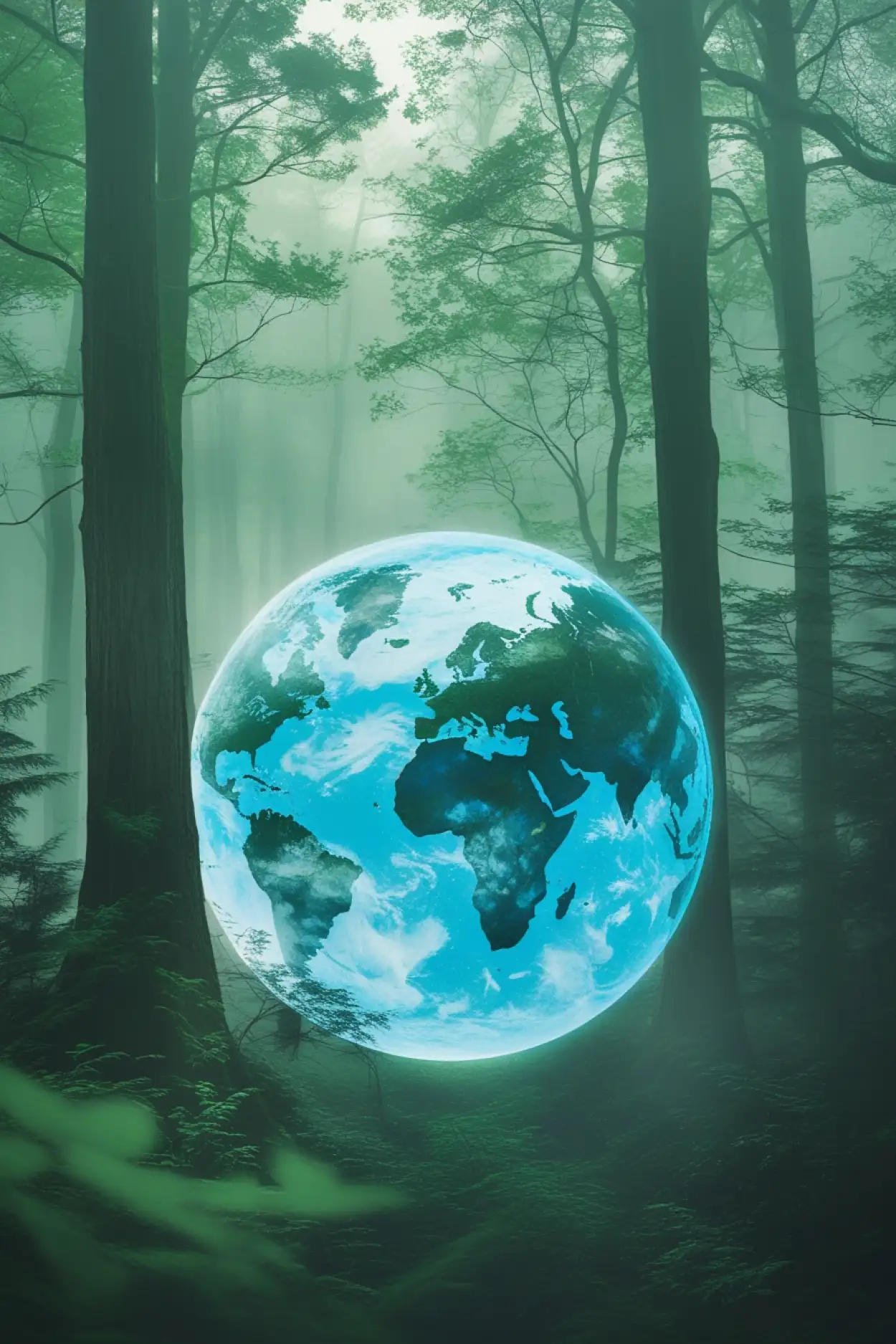 Free Download Creative World Forest Day Background With 3D Effects - High Quality World Forest Day Background Background