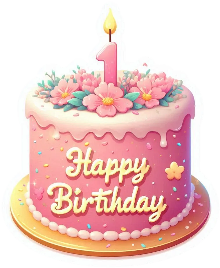 Cute 1st Birthday Cake Png Designs - Royalty Free 1st Birthday Cake Png Image | Pngmagic Free Download Cute 1st Birthday Cake Png Designs - High Quality 1st Birthday Cake Png PNG Image