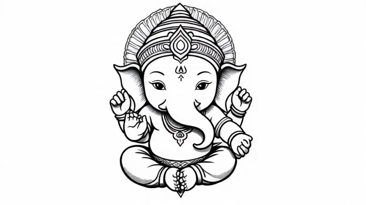 Cute Baby Ganesha Line Drawing Sketch - Royalty Free Baby Ganesha Image | Pngmagic Free Download Cute Baby Ganesha Line Drawing Sketch - High Quality Baby Ganesha Background