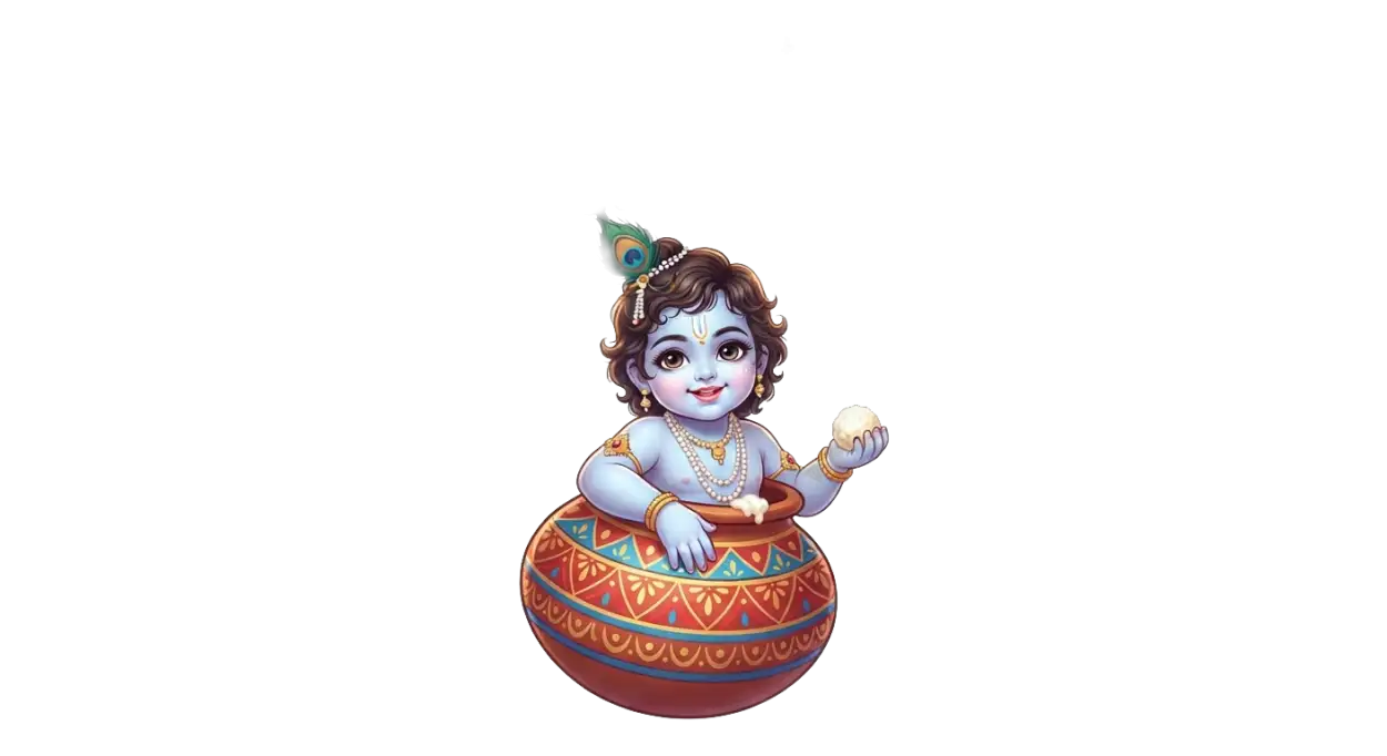 Free Download Cute Bal Krishna Png For Janmashtami 2026 - High Quality Krishna Janmashtami Png 2026 Transparent PNG