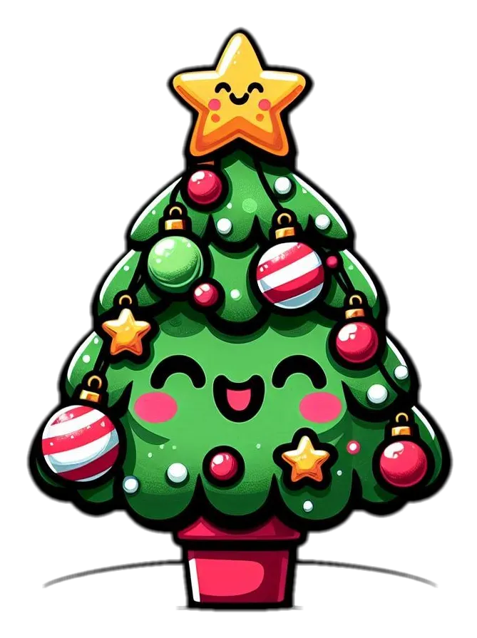Free Download Cute Christmas Tree Png For Kids - High Quality Christmas Tree PNG Image