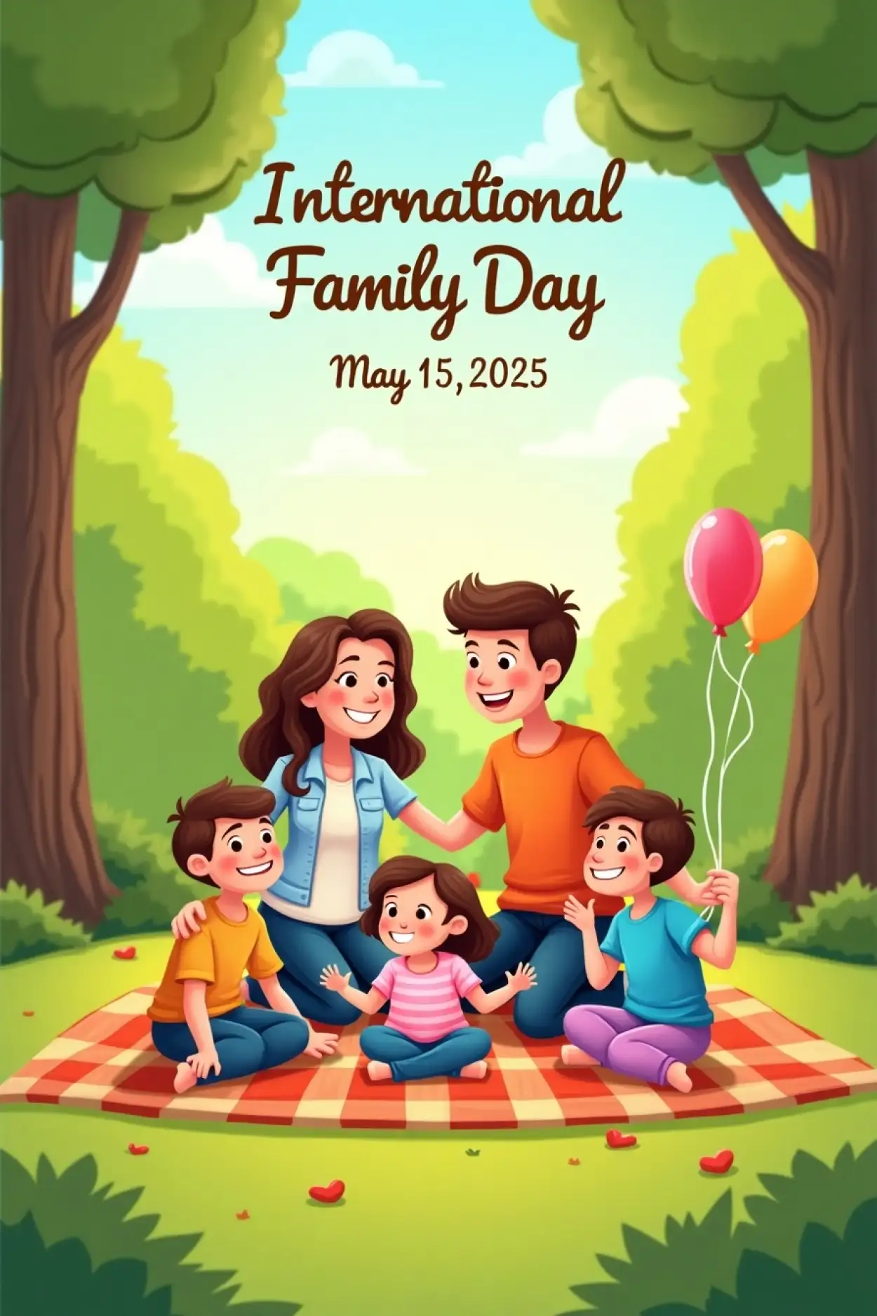 Cute Family Cartoon Picture For Kids - Royalty Free International Family Day Image | Pngmagic Free Download Cute Family Cartoon Picture For Kids - High Quality International Family Day Background