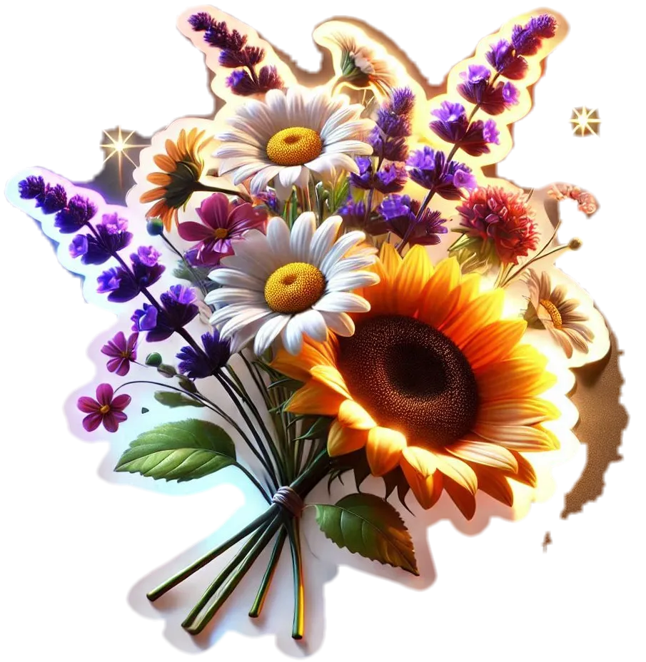 Cute Flower Bouquet Png With Pastel Colors - Royalty Free Flower Bouquet Png Image | Pngmagic Free Download Cute Flower Bouquet Png With Pastel Colors - High Quality Flower Bouquet Png PNG Image