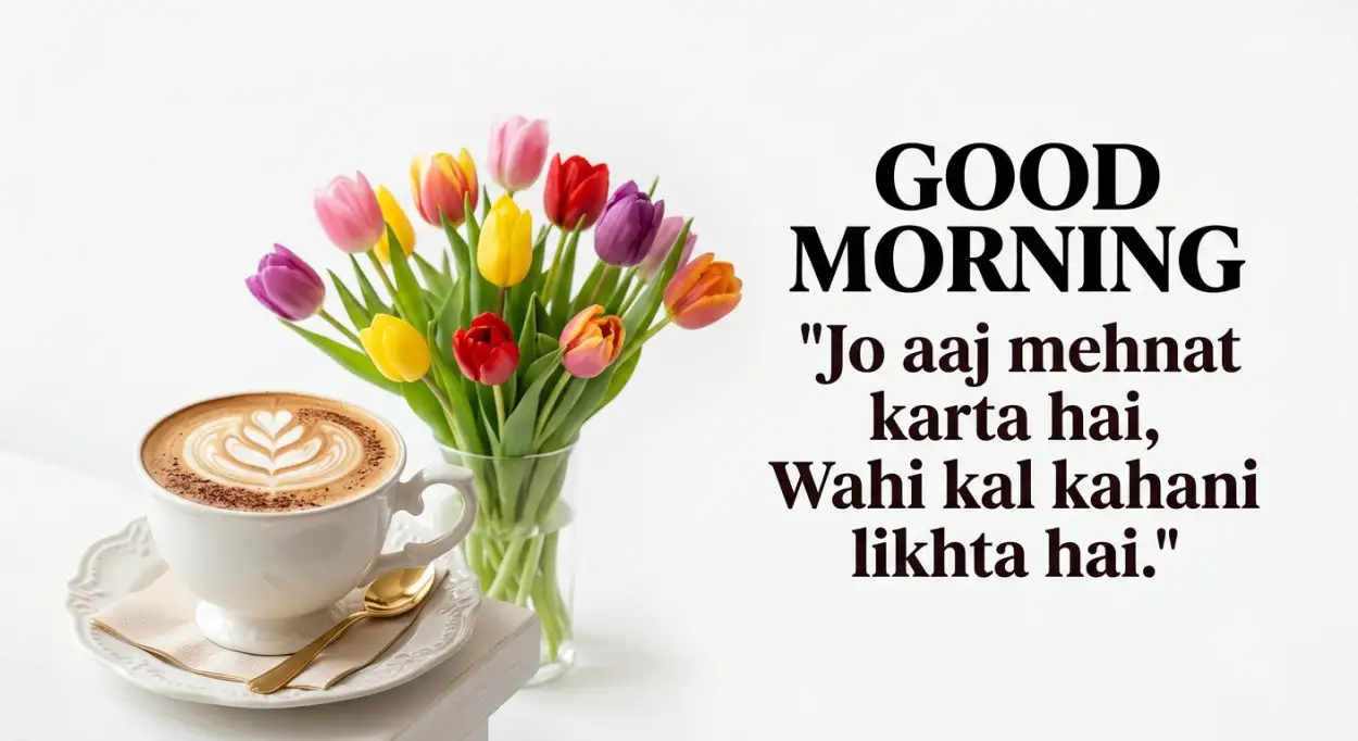 Free Download Cute Good Morning Flowers And Coffee Wishes - High Quality Good Morning Flowers And Coffee Image