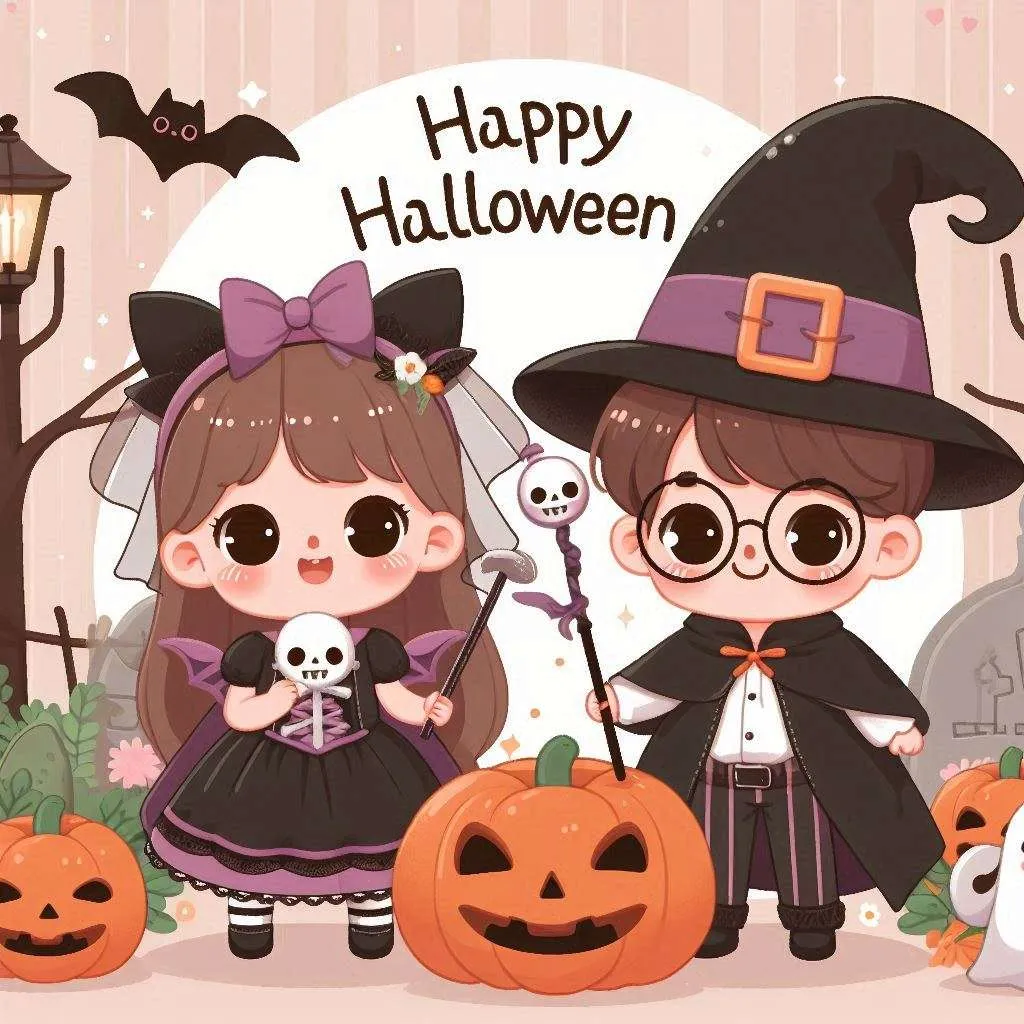 Cute Happy Halloween Wishes For Kids - Royalty Free Happy Halloween Image | Pngmagic Free Download Cute Happy Halloween Wishes For Kids - High Quality Happy Halloween Background