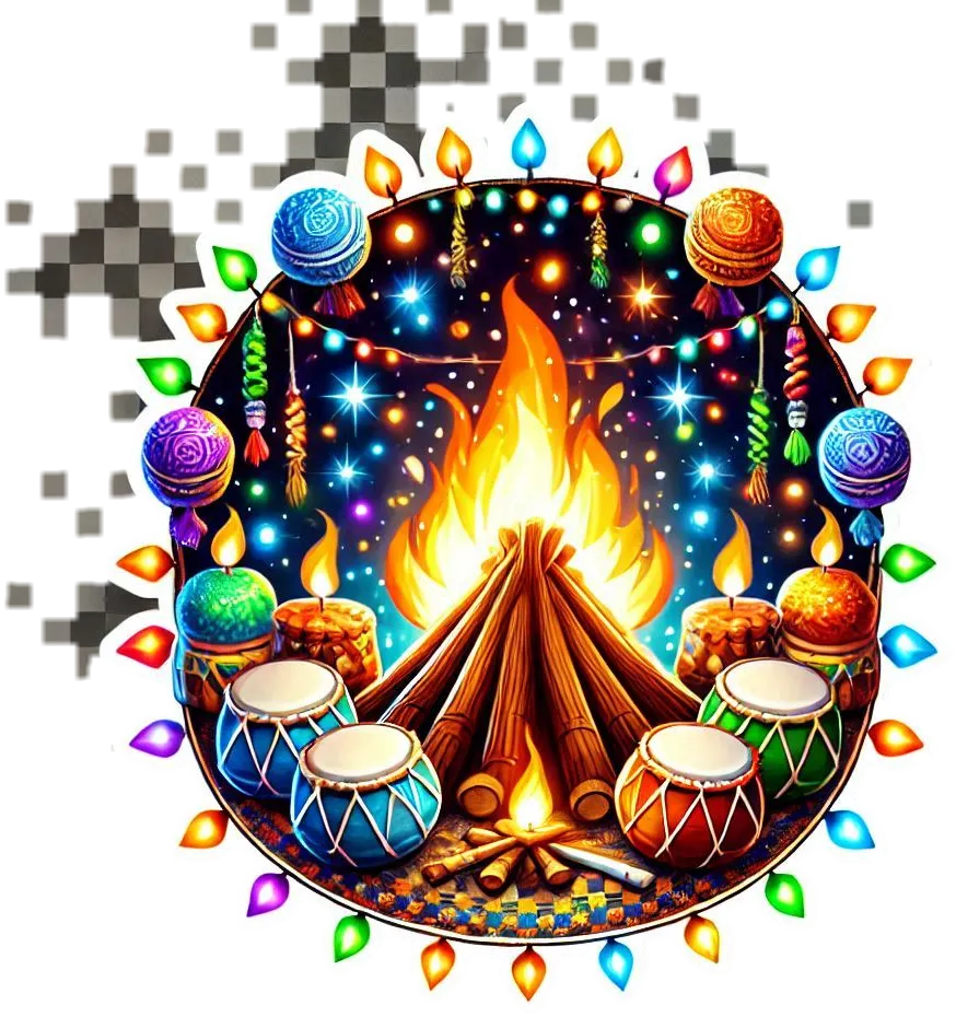 Cute India Lohri Png For Kids - Royalty Free Lohri PNG Image | Pngmagic Free Download Cute India Lohri Png For Kids - High Quality Lohri PNG PNG Image