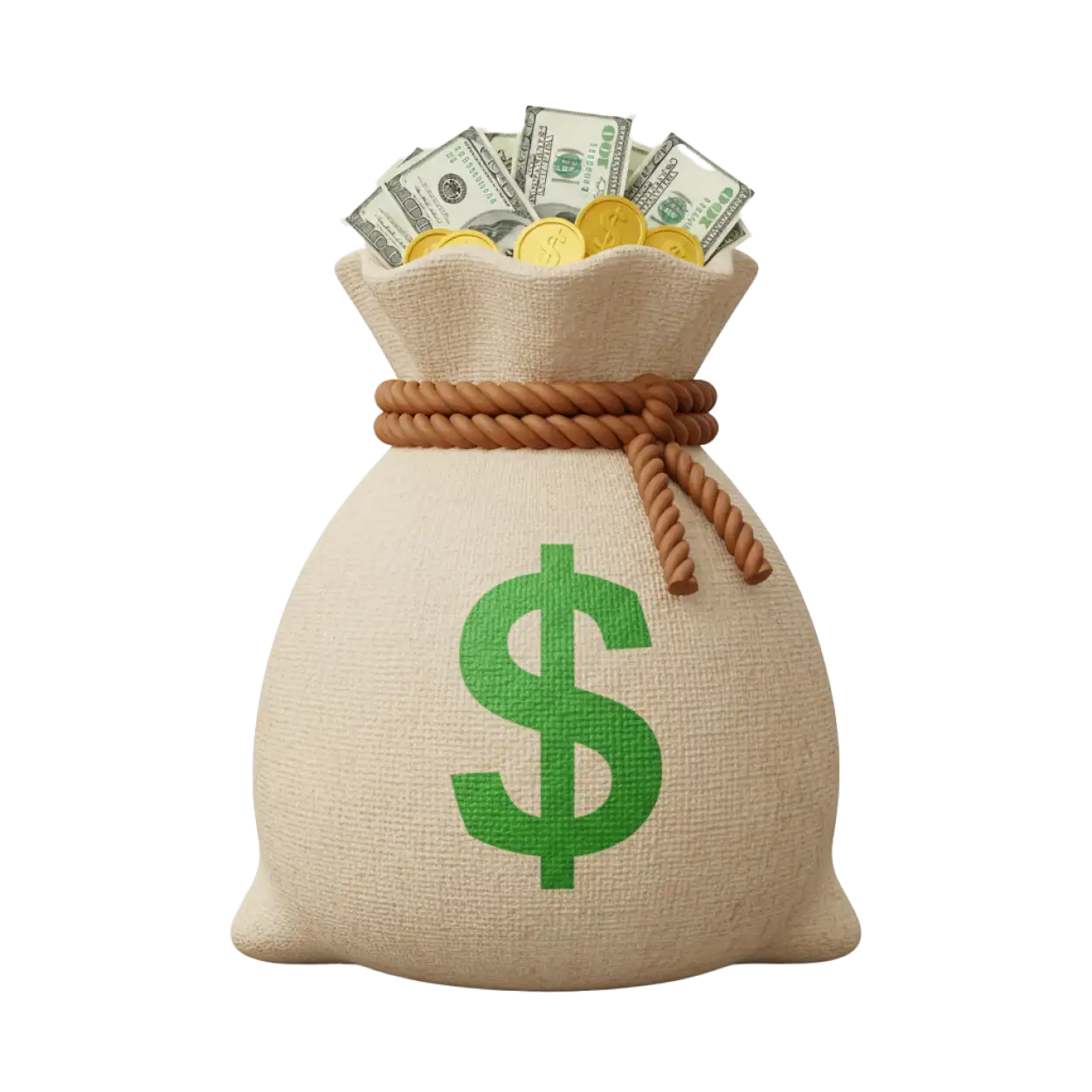 Free Download Cute Small Money Bag Png Transparent - High Quality Money Bag Png PNG Image
