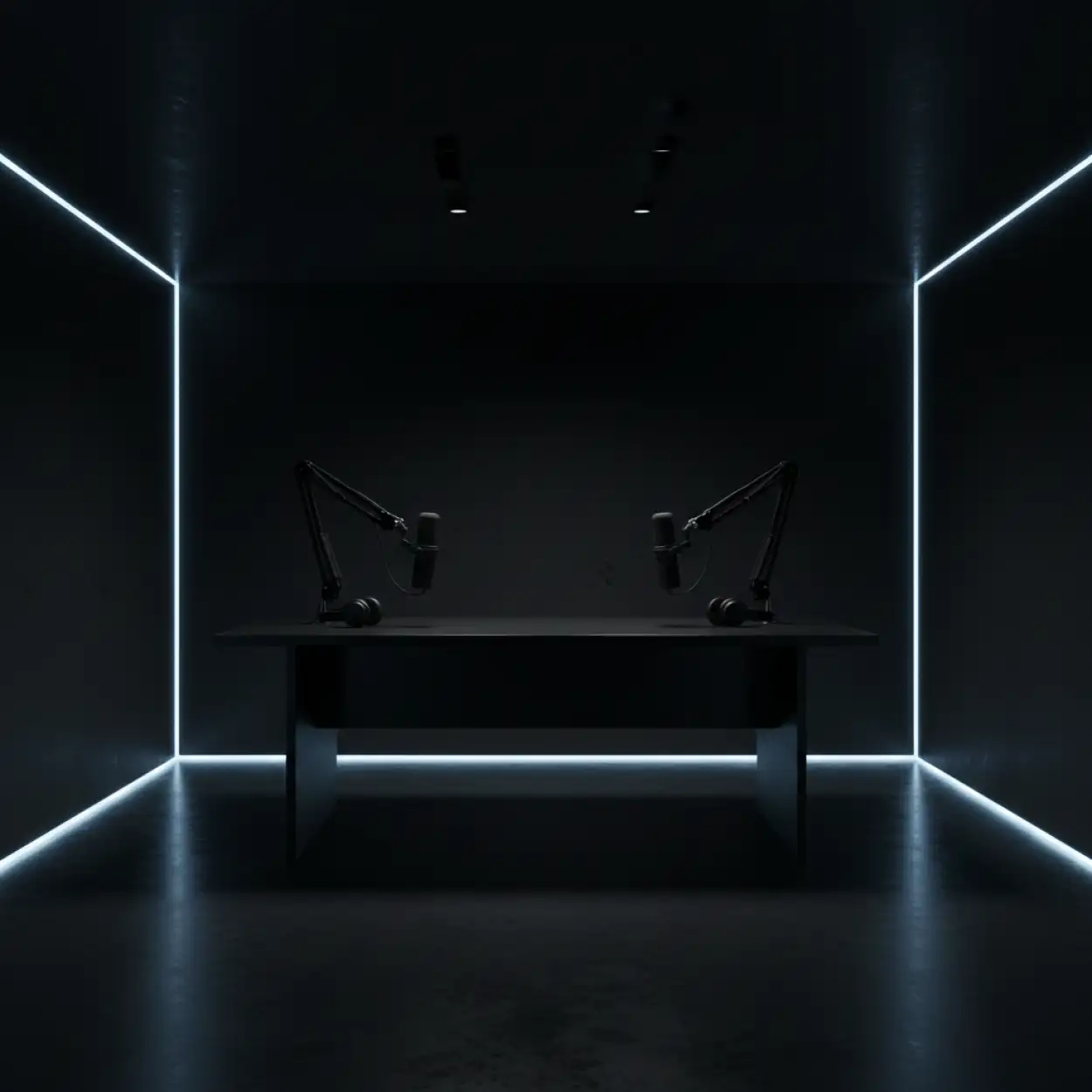 Free Download Dark Podcast Studio Background 4k - High Quality Podcast Studio Background Background Image