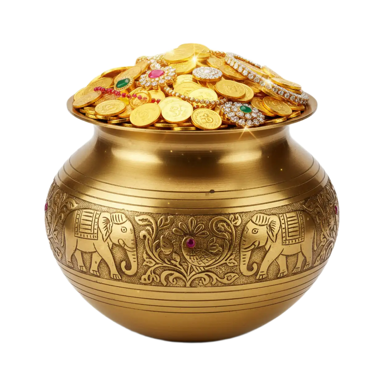 Free Download Dhanteras Golden Kalash Png Hd - High Quality Dhanteras Png PNG Image