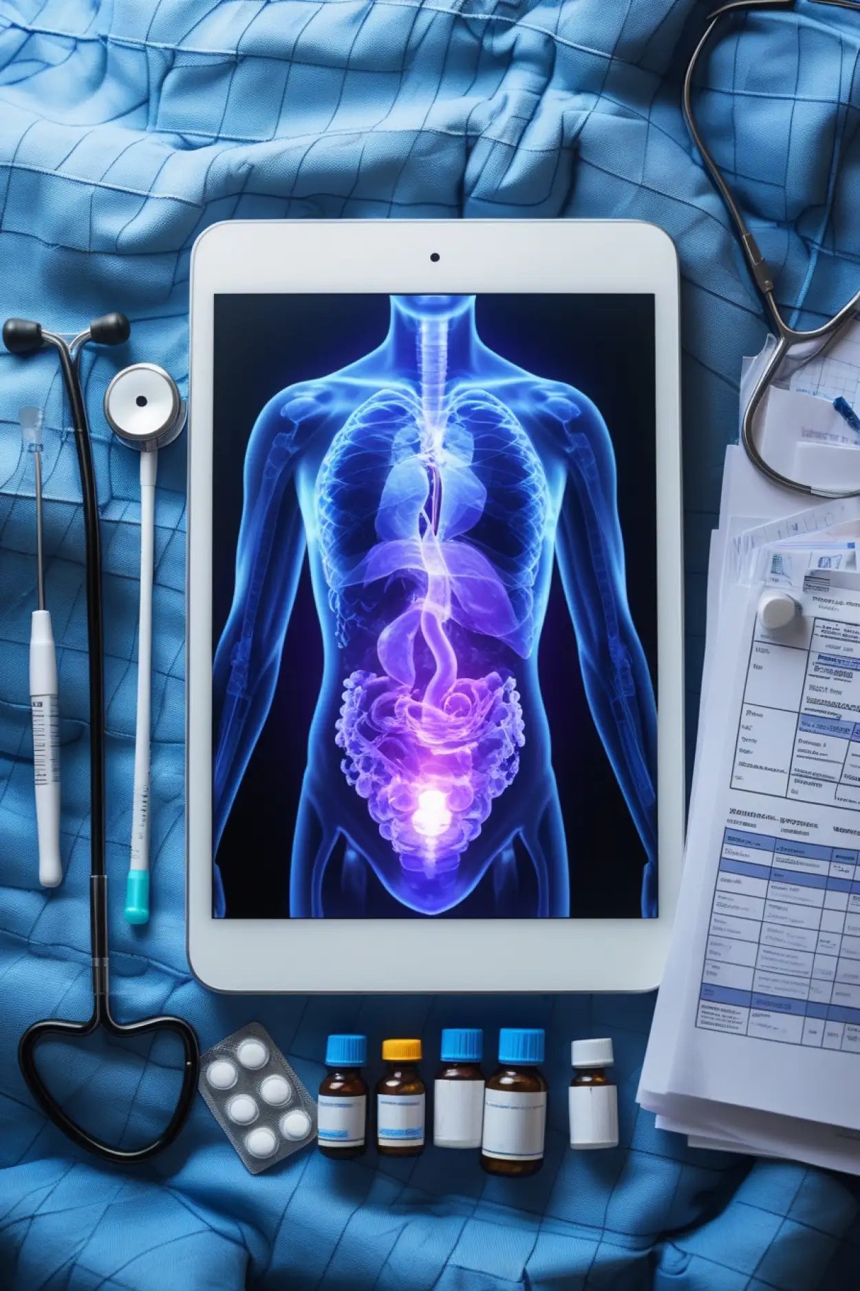 Digital Medical Background With HUD Interface - Royalty Free Medical Background Image | Pngmagic Free Download Digital Medical Background With HUD Interface - High Quality Medical Background Background