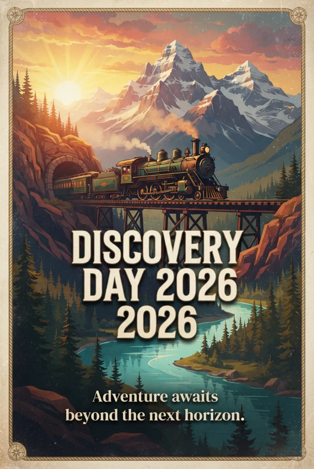 Free Download Discovery Day 2026 Vintage Poster - High Quality Discovery Day 2026 Image