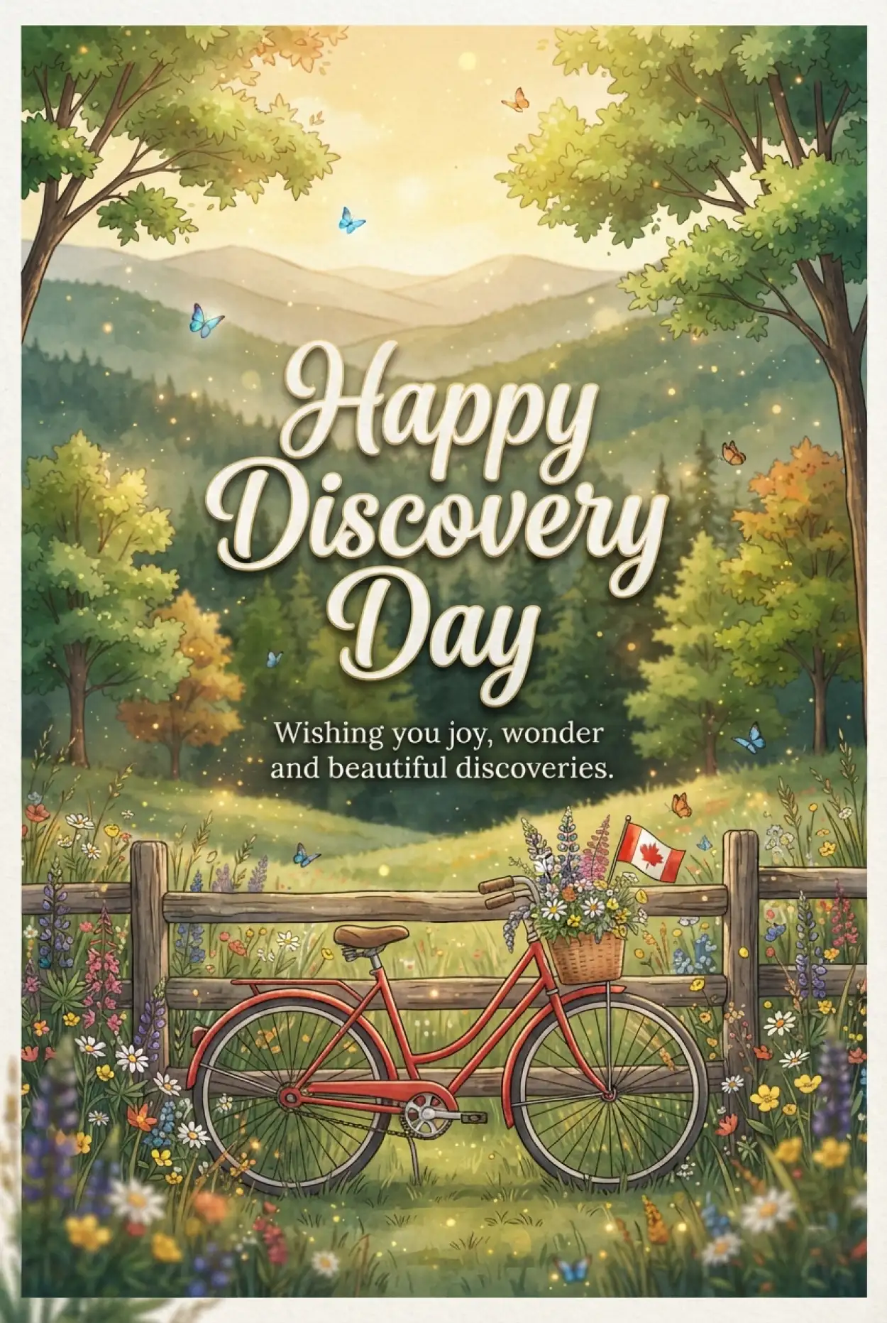 Free Download Discovery Day Greeting Card Canada - High Quality Discovery Day 2026 Image
