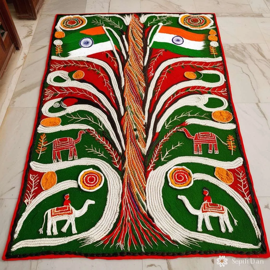 Free Download Diy Republic Day Rangoli Step By Step - High Quality Republic Day Rangoli Background