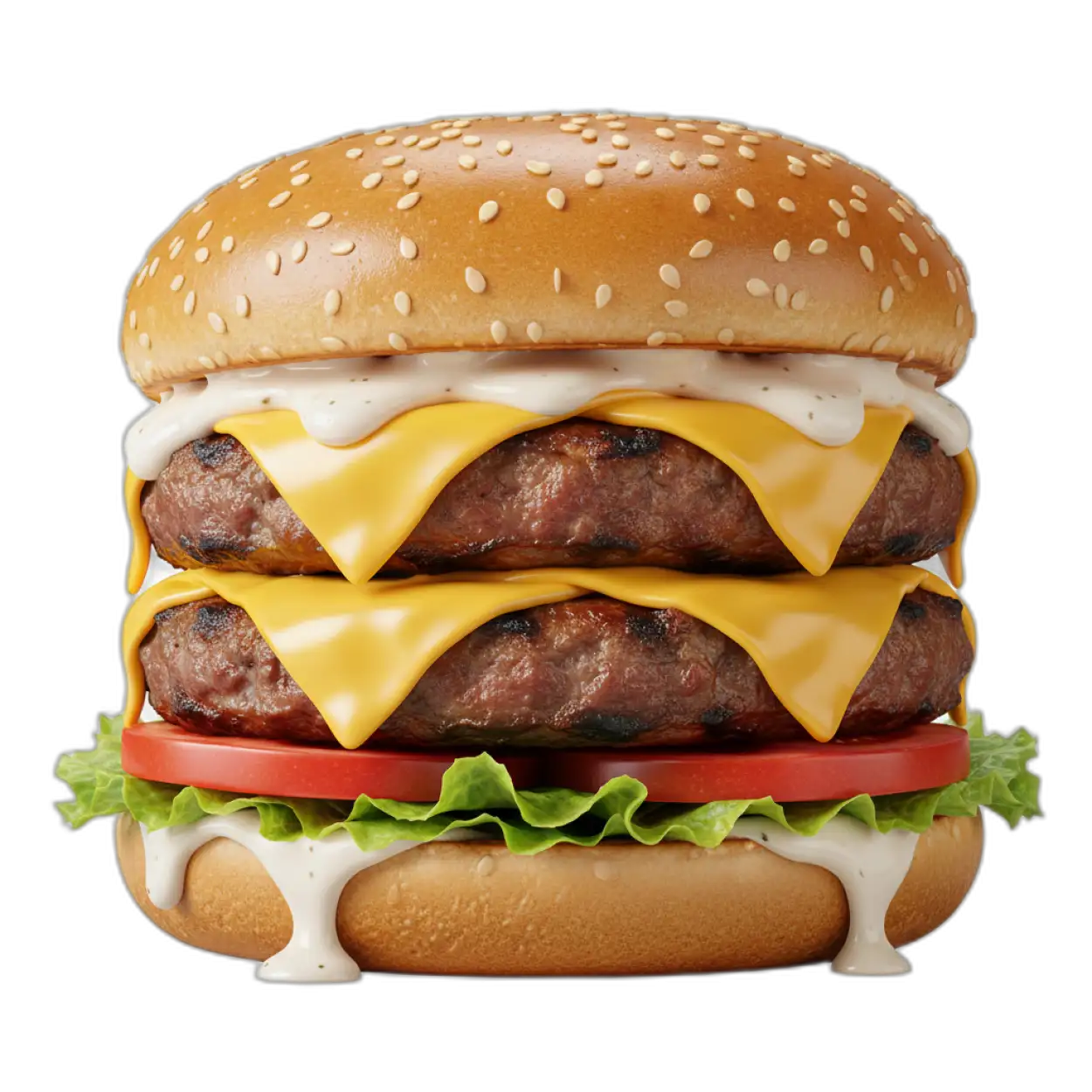 Free Download Double Cheese Burger Png - High Quality Burger Png PNG Image