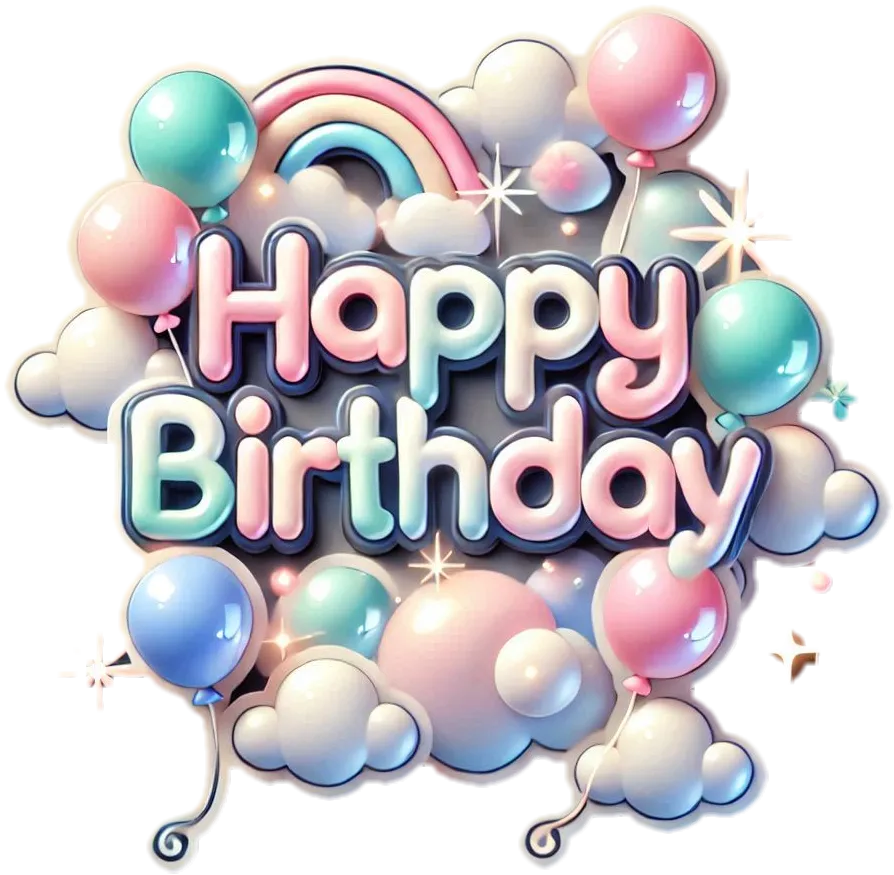 Download Colorful Balloon Happy Birthday Text Images - Royalty Free Happy Birthday Image | Pngmagic Free Download Download Colorful Balloon Happy Birthday Text Images - High Quality Happy Birthday Background