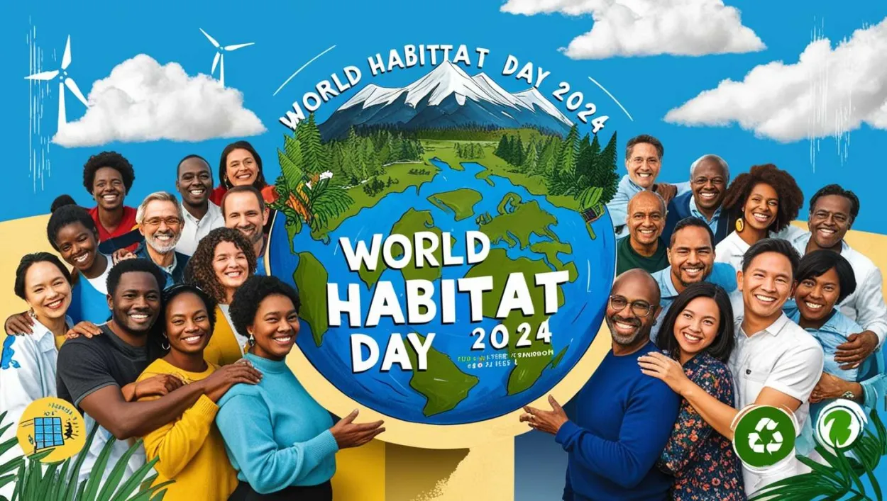 Free Download Download Happy World Habitat Day 2024 Eco Posters - High Quality Happy World Habitat Day Background