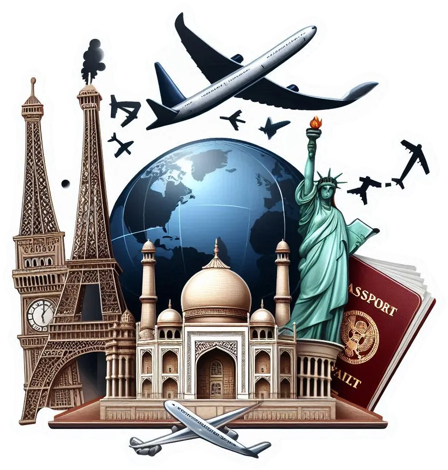 Free Download Download Hd World Tourism Day 2024 Tourist Destination Png - High Quality World Tourism Day PNG Image