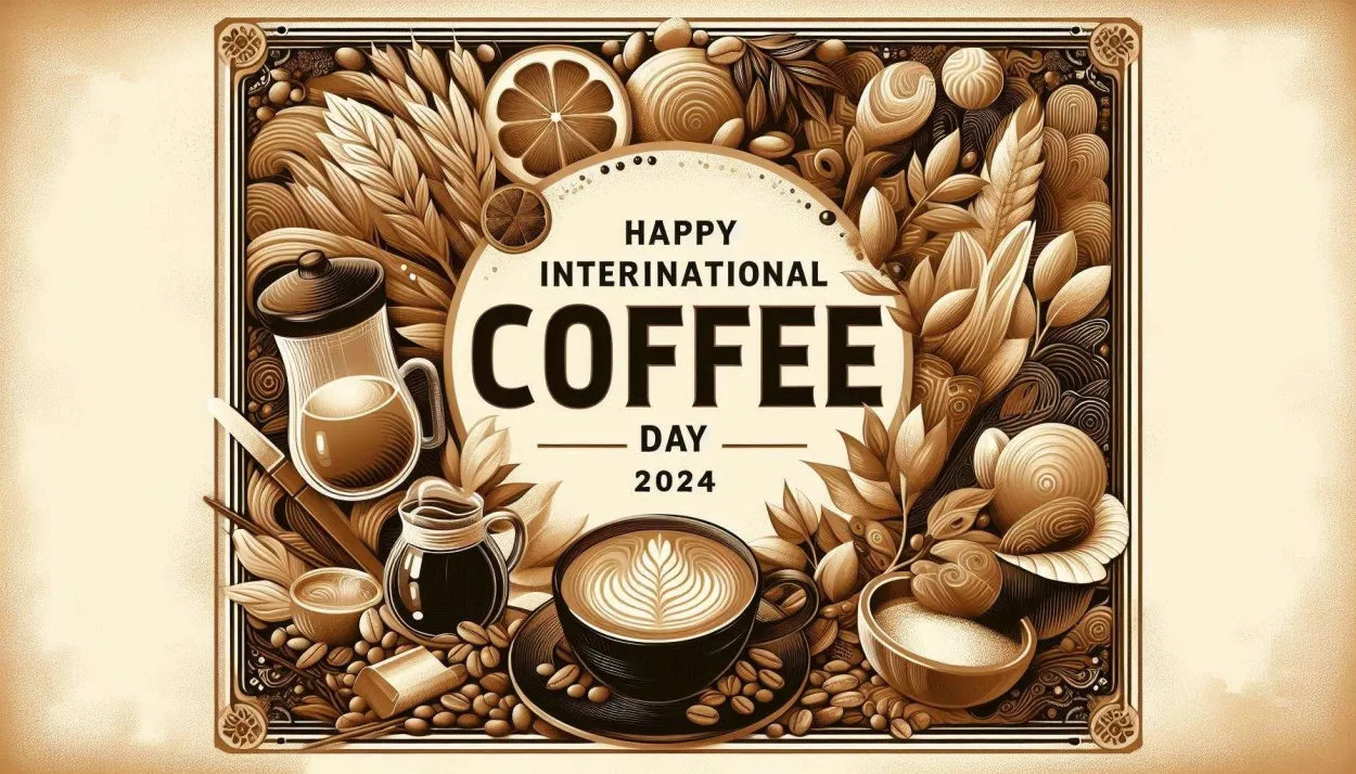 Downloadable Coffee-themed Artwork For 2024 - Royalty Free Happy International Coffee Day Image | Pngmagic Free Download Downloadable Coffee-themed Artwork For 2024 - High Quality Happy International Coffee Day Background