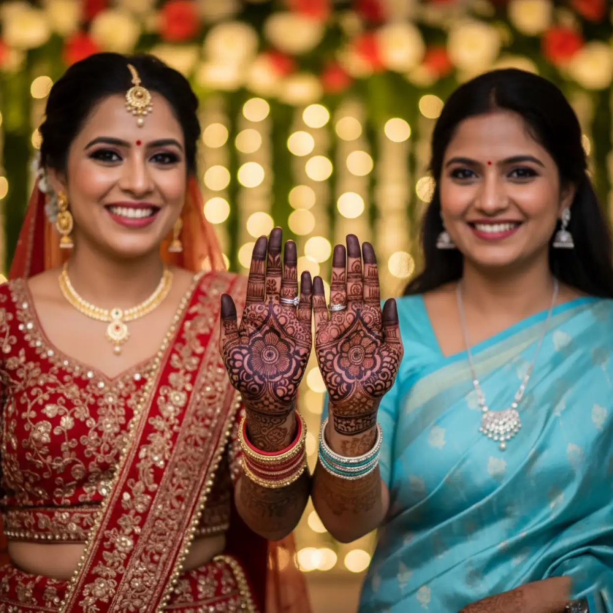 Free Download Dulhan Front And Back Mehndi Design 2025 - High Quality New Mehndi Design Image