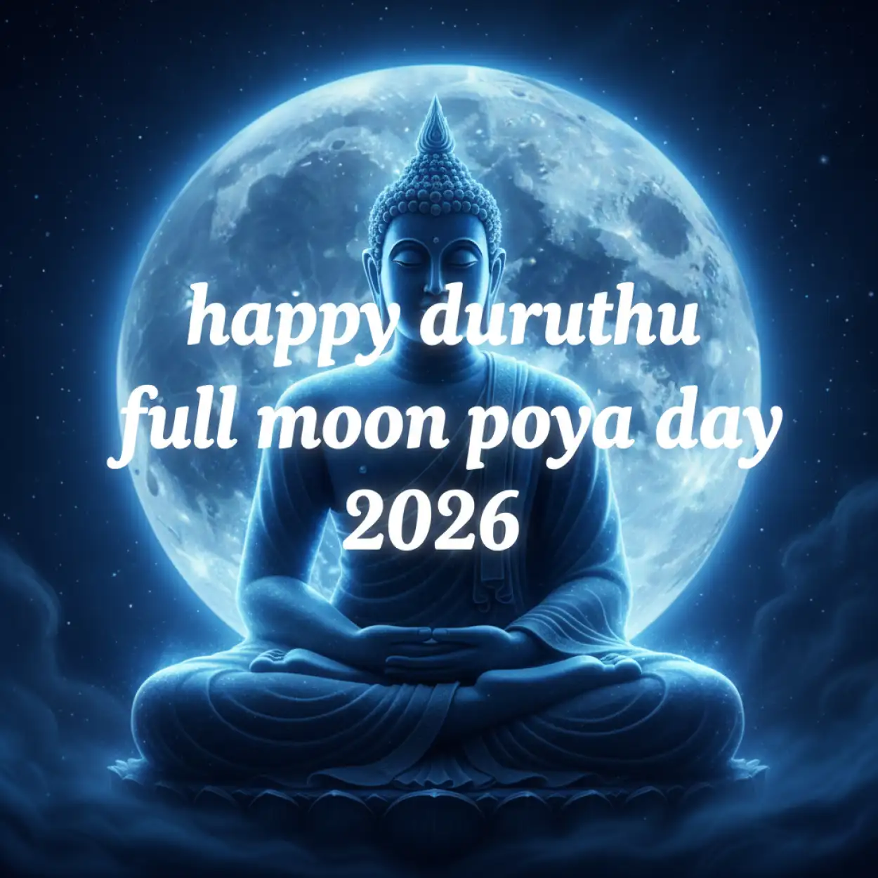 Free Download Duruthu Poya Day Peaceful Wishes - High Quality Happy Duruthu Full Moon Poya Day 2026 Background