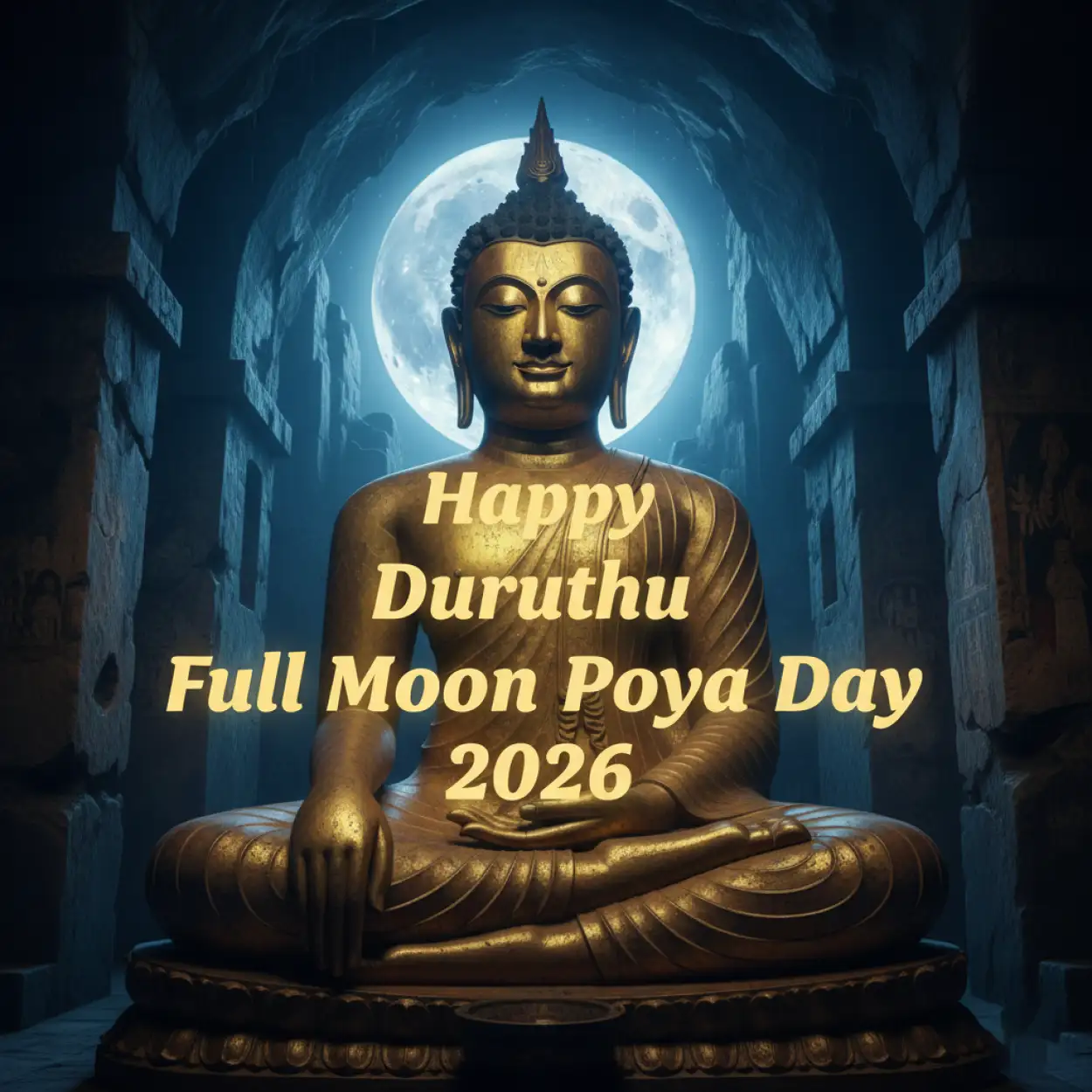 Duruthu Poya Day Wishes For Friends - Royalty Free Happy Duruthu Full Moon Poya Day 2026 Image | Pngmagic Free Download Duruthu Poya Day Wishes For Friends - High Quality Happy Duruthu Full Moon Poya Day 2026 Background