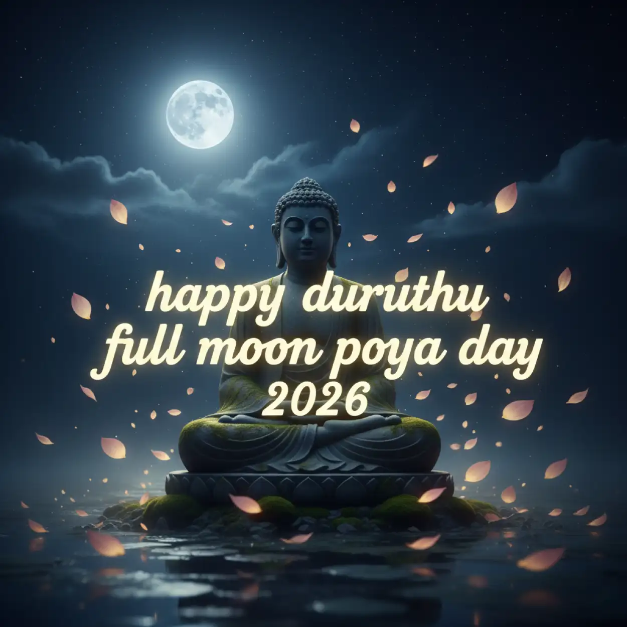 Free Download Duruthu Poya Day Wishes For Loved Ones - High Quality Happy Duruthu Full Moon Poya Day 2026 Background