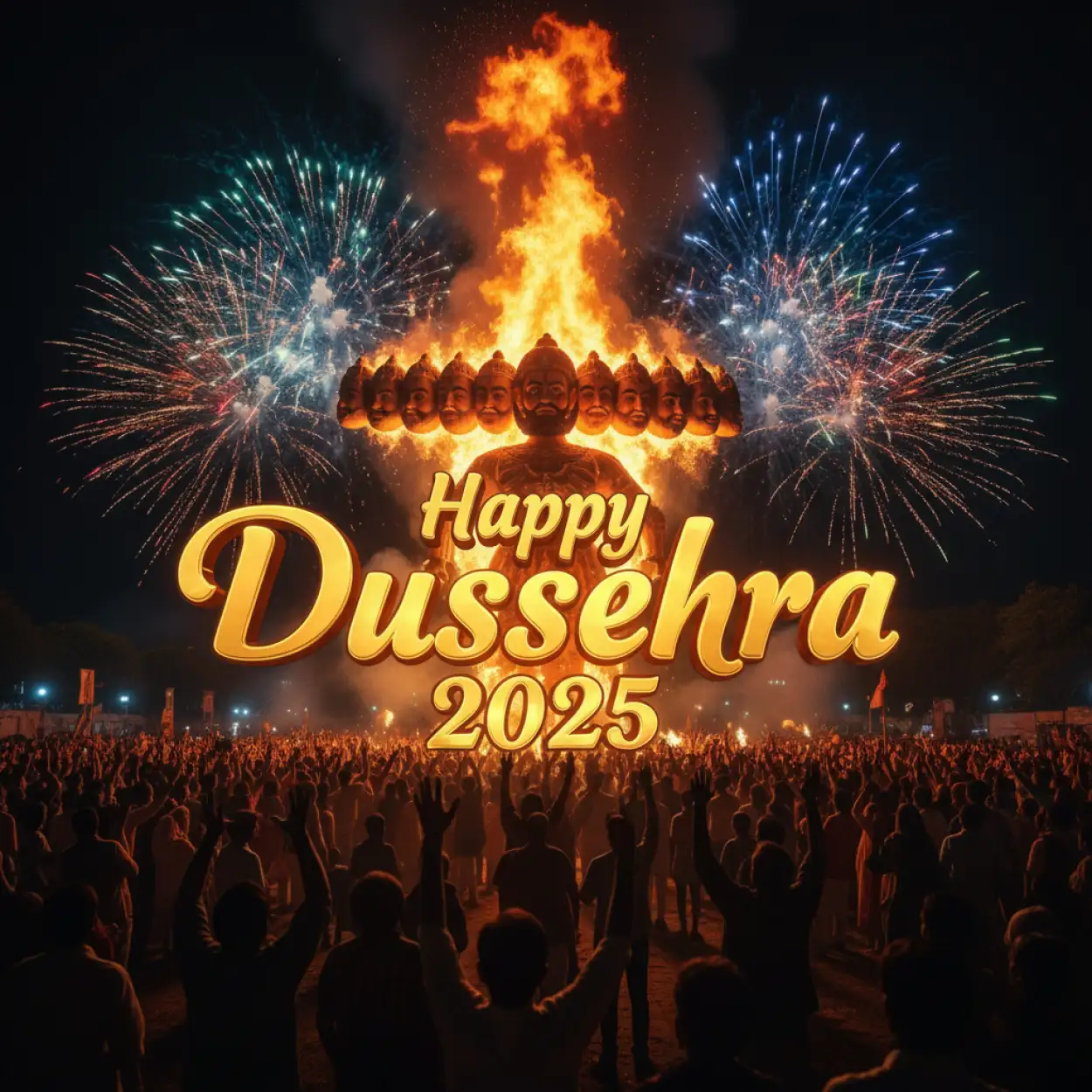 Free Download Dussehra 2025 Wishes With Motivational Quotes - High Quality Happy Dussehra 2025 Image