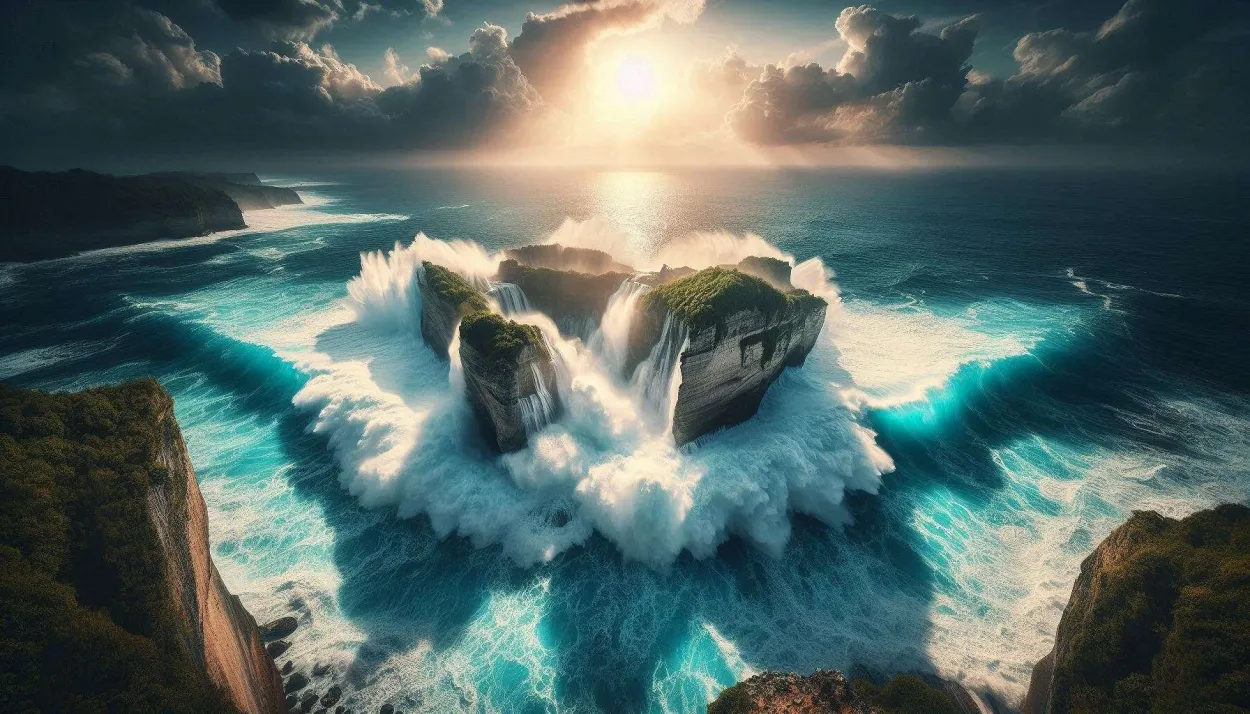 Free Download Dynamic Nature Background With Crashing Ocean Waves - High Quality Nature Background Background