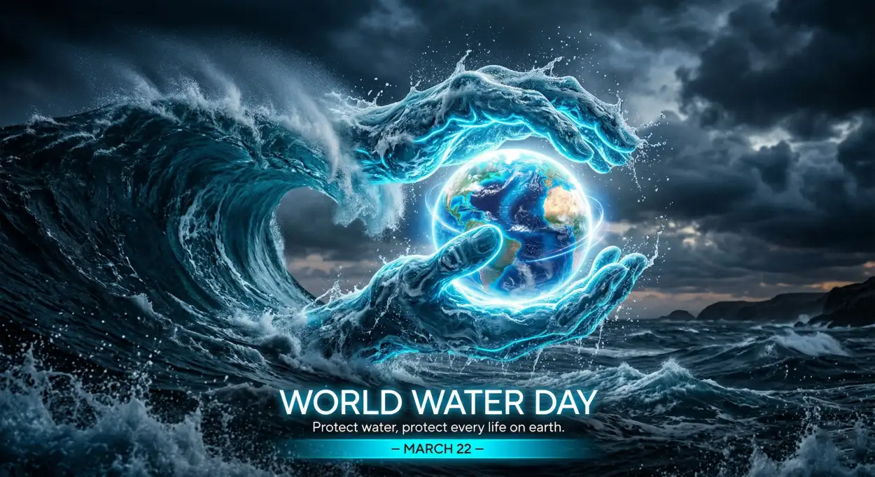 Free Download Earth And Water Creative Artwork - High Quality World Water Day 2026 Image