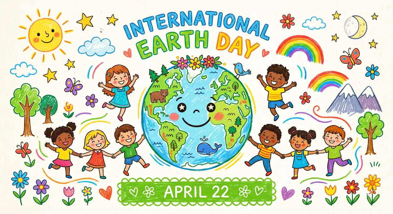 Free Download Earth Day 2026 Kids Friendly Design - High Quality International Earth Day 2026 Image