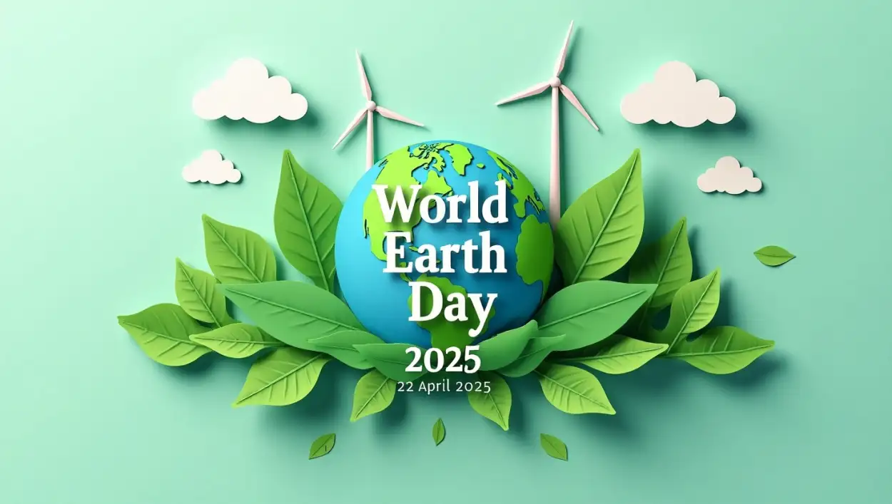 Free Download Earth Day Slogan Banner HD - High Quality World Earth Day 2025 Background