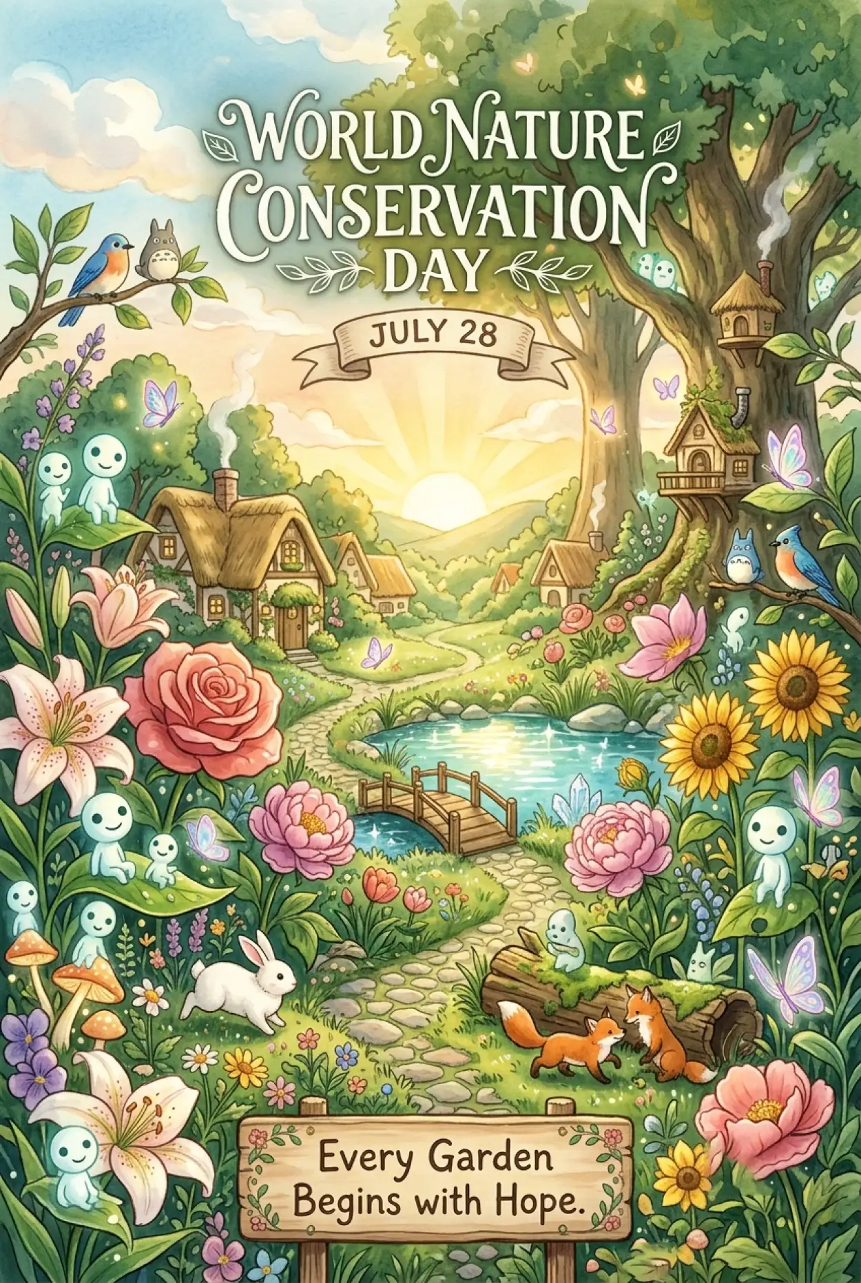 Free Download Earth Day Style Nature Conservation Poster - High Quality World Nature Conservation Day 2026 Image