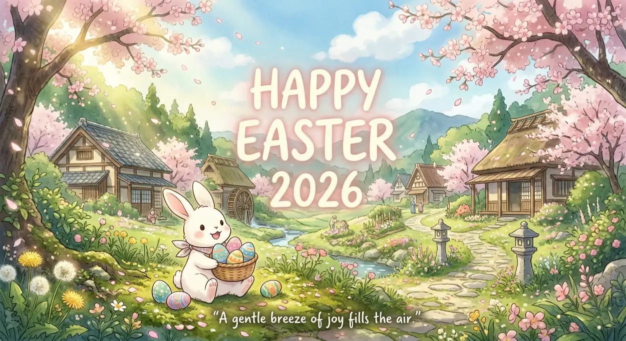 Free Download Easter 2026 Card Text Ideas - High Quality Happy Easter 2026 Image