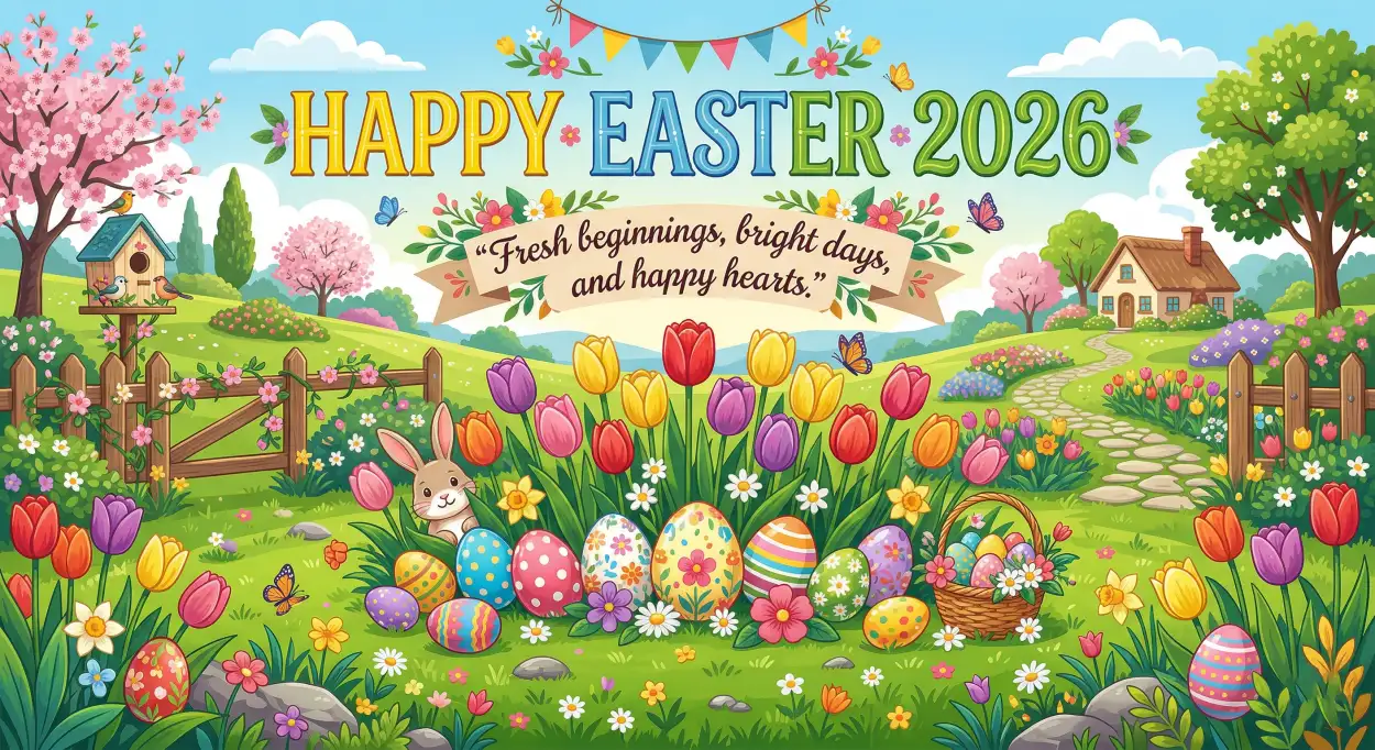 Free Download Easter 2026 Messages For Indian Friends - High Quality Happy Easter 2026 Image