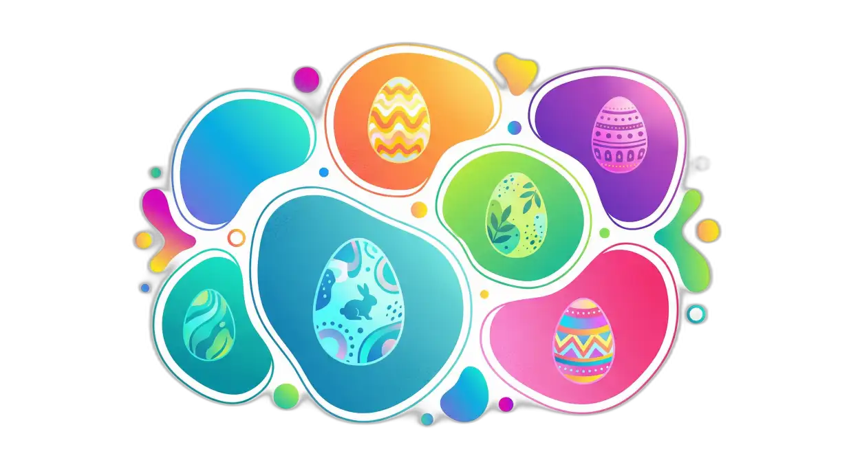 Free Download Easter Eggs Png Transparent Colorful Pack - High Quality Easter Eggs Png Transparent PNG