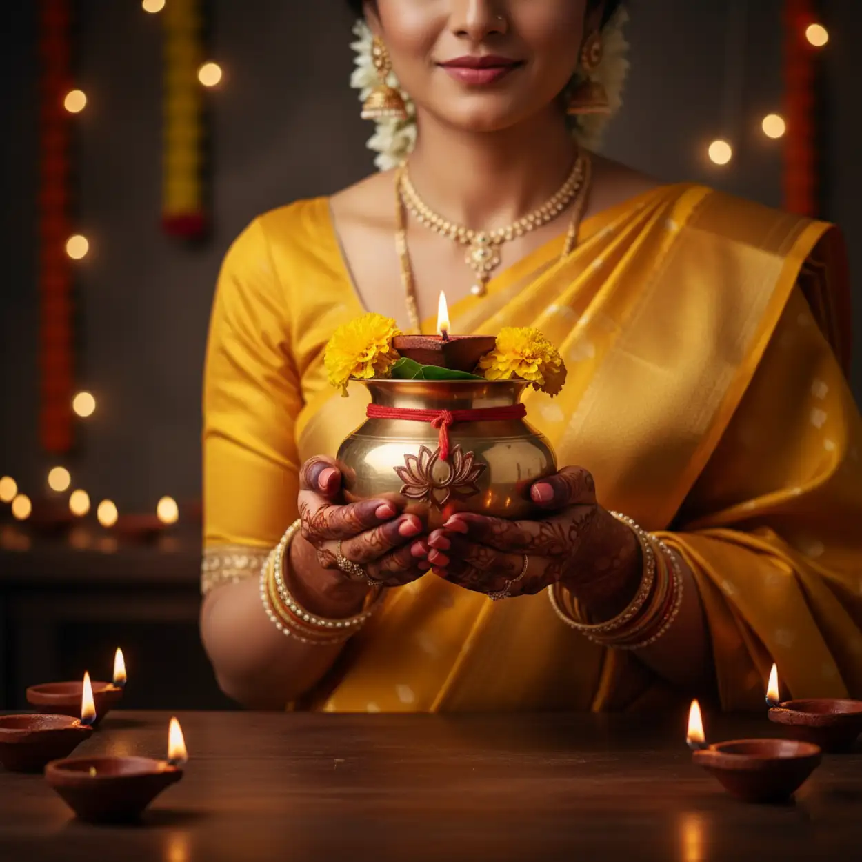 Free Download Easy Karva Chauth Mehndi Design With Dots - High Quality Karva Chauth Mehndi Design Image