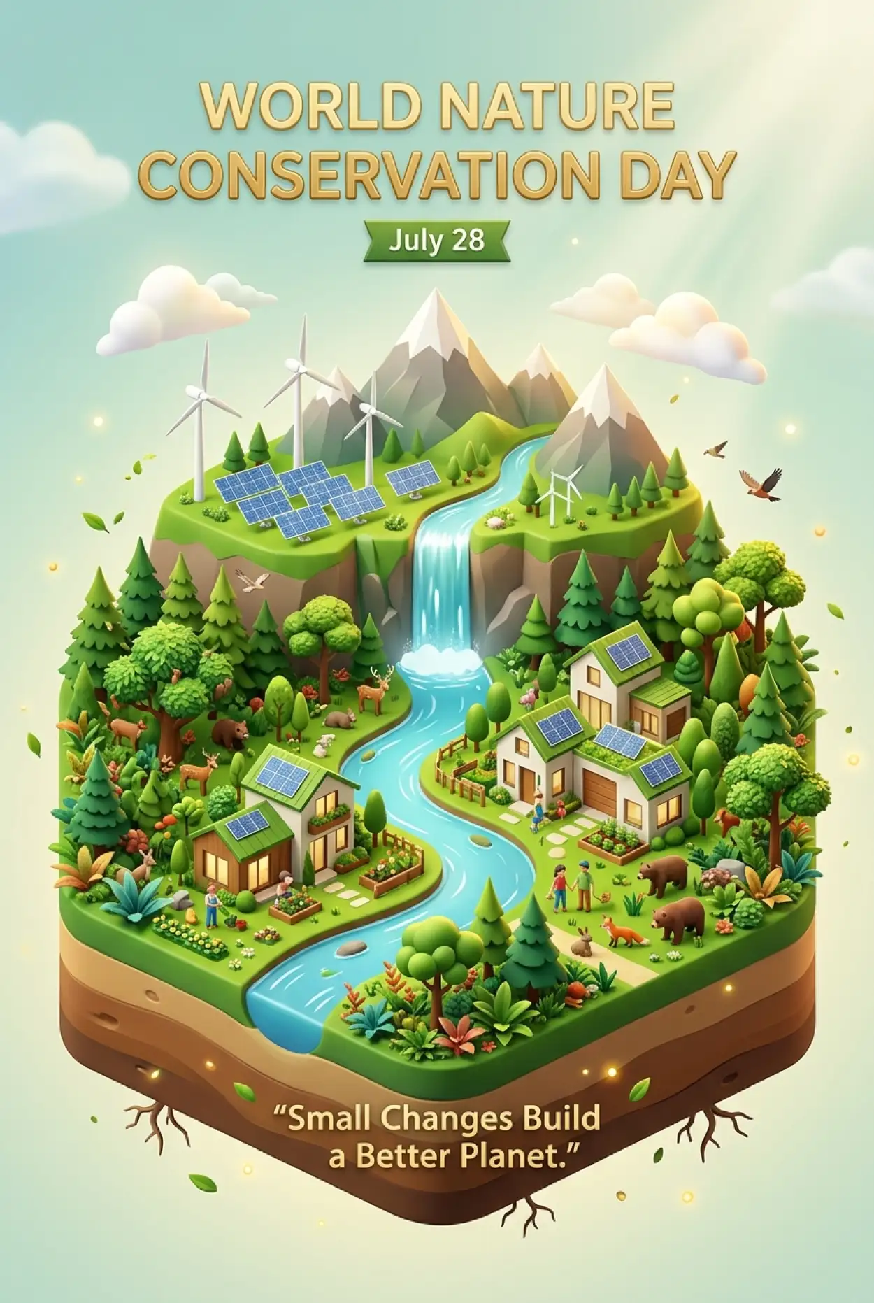 Free Download Eco Earth Illustration Png - High Quality World Nature Conservation Day 2026 Transparent PNG