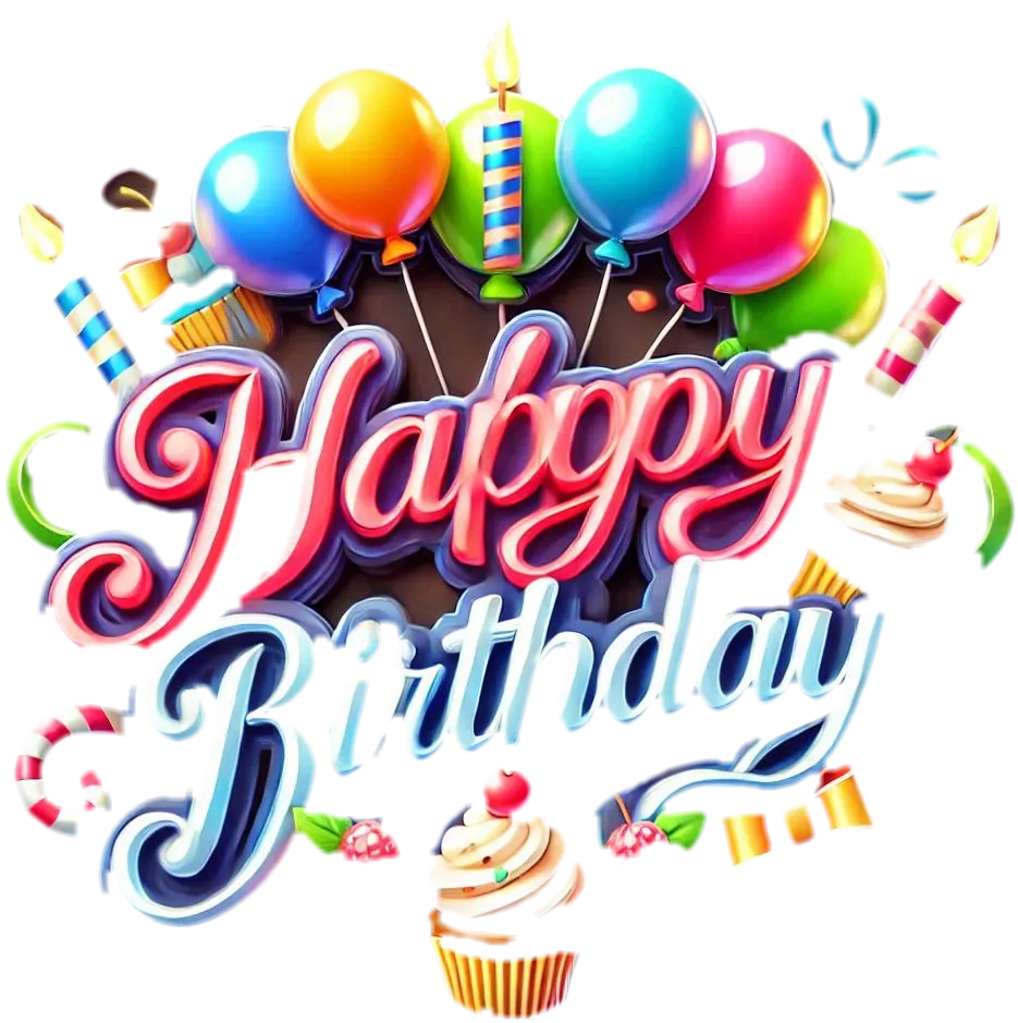 Editable Colorful Balloon Birthday Text Decorations - Royalty Free Happy Birthday Image | Pngmagic Free Download Editable Colorful Balloon Birthday Text Decorations - High Quality Happy Birthday PNG Image
