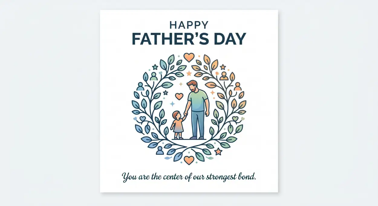Free Download Editable Fathers Day Greeting Card - High Quality Happy Fathers Day Greeting Card Image