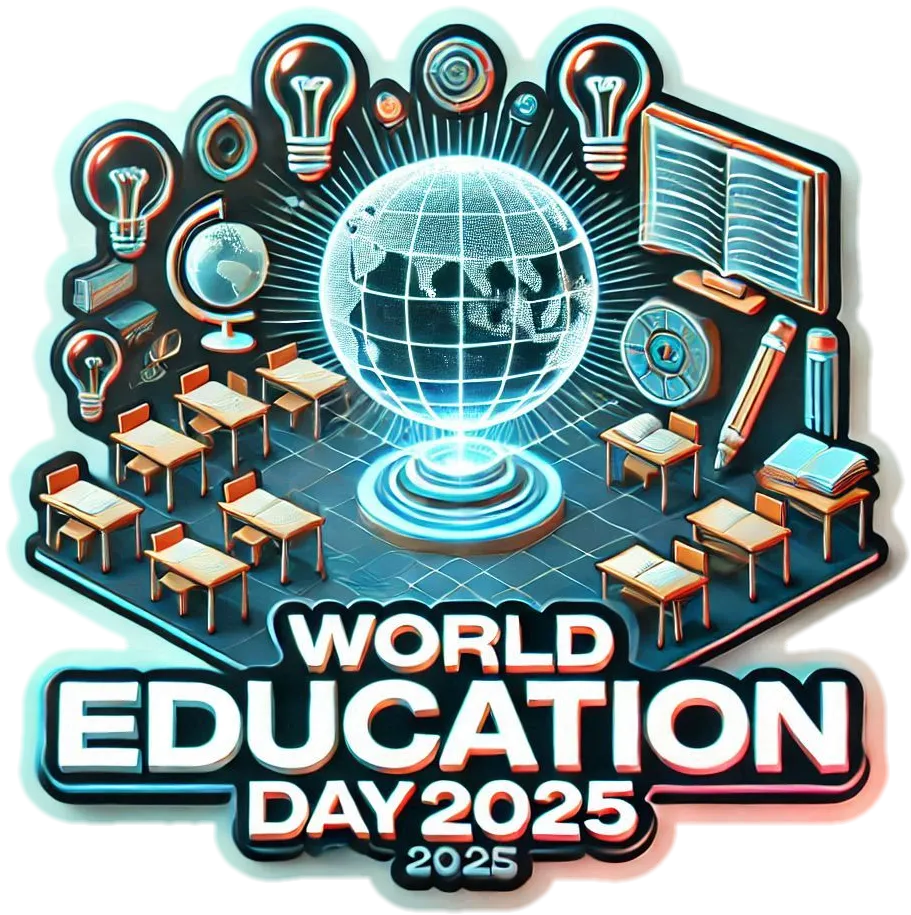 Free Download Educational-themed World Education Day 2025 Png - High Quality World Education Day PNG PNG Image