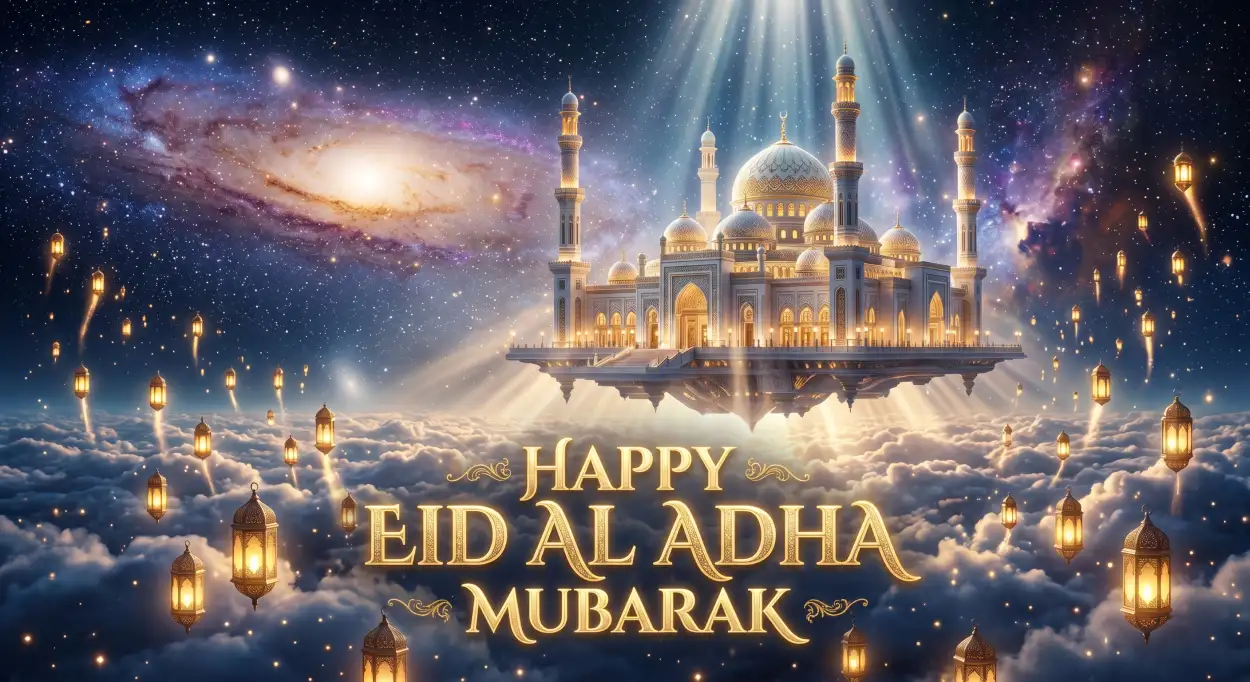 Free Download Eid Al Adha Greeting Card Background 2026 - High Quality Eid Al Adha Greeting Card 2026 Background Image