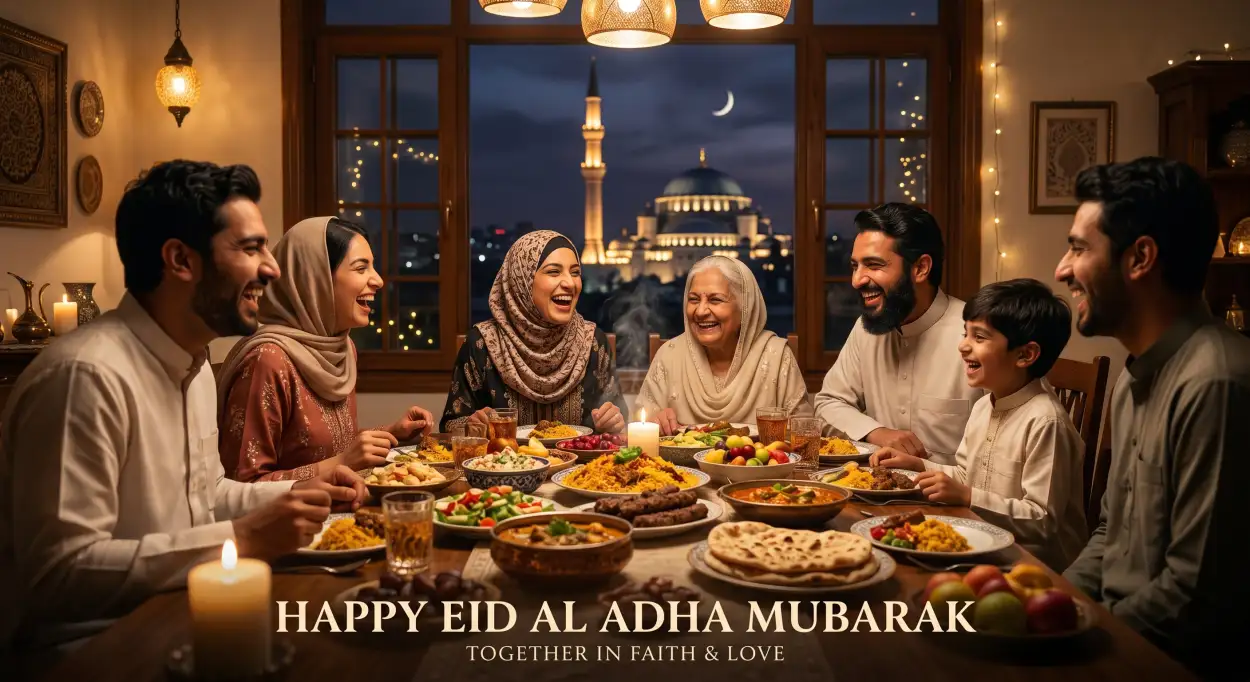 Free Download Eid Al Adha Greeting Card For Facebook Post 2026 - High Quality Eid Al Adha Greeting Card 2026 Image