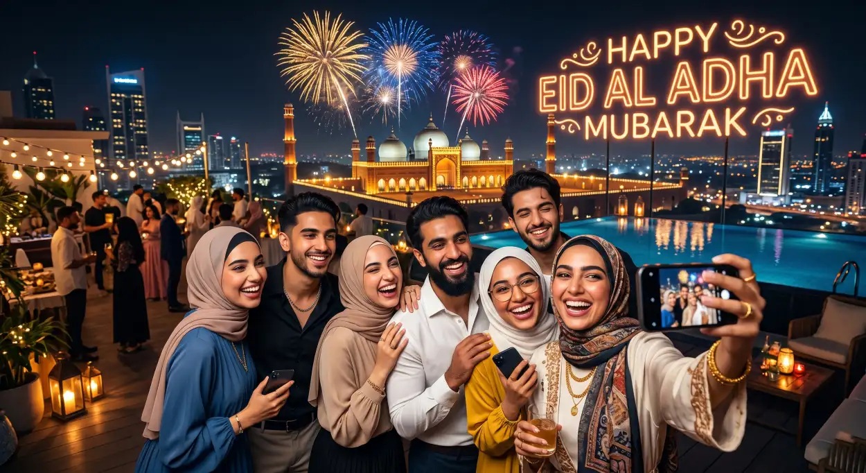 Free Download Eid Al Adha Greeting Card For Linkedin Post 2026 - High Quality Eid Al Adha Greeting Card 2026 Image