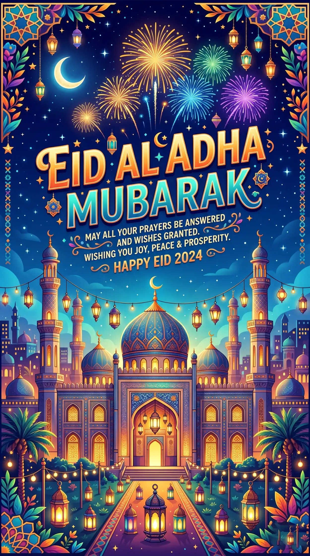 Free Download Eid Al Adha Greeting Card Ideas 2026 - High Quality Eid Al Adha Greeting Card 2026 Image