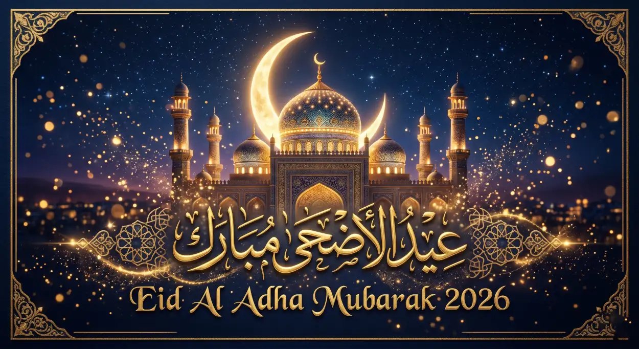 Free Download Eid Al Adha Greeting Card Vector 2026 - High Quality Eid Al Adha Greeting Card 2026 Image